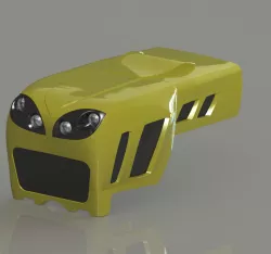 Bonnet of the tractor