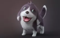 Cartoon Dog Rigged 3D model