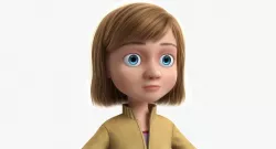 Cartoon Girl NoRigged 3D model