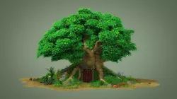 Cartoon Tree House 3D model