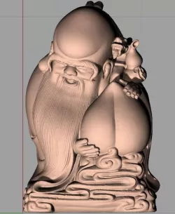 China Sculpture Model Longevity God 041 3D model