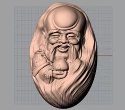 China Sculpture Model Longevity God 049 3D model