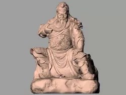 Chinese Sculpture Model Guangong Guanyu 001 3D model