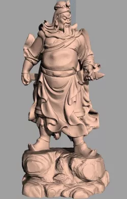 Chinese Sculpture Model Guangong Guanyu 003 3D model