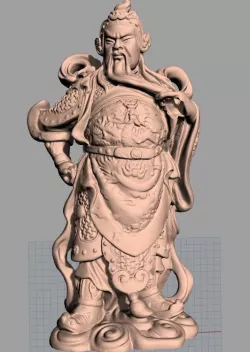 Chinese Sculpture Model Guangong Guanyu 006 3D model