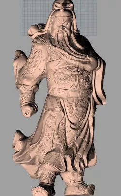 Chinese Sculpture Model Guangong Guanyu 007 3D model
