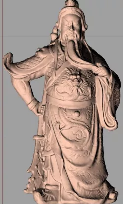 Chinese Sculpture Model Guangong Guanyu 008 3D model