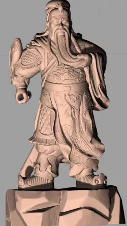 Chinese Sculpture Model Guangong Guanyu 010 3D model