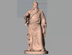 Chinese Sculpture Model Guangong Guanyu 011 3D model