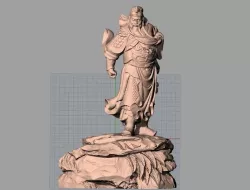 Chinese Sculpture Model Guangong Guanyu 016 3D model