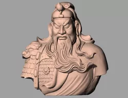 Chinese Sculpture Model Guangong Guanyu 017 3D model