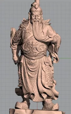 Chinese Sculpture Model Guangong Guanyu 018 3D model
