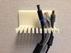 Cubicle Wall Cable Holder using T-Pins