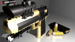 Desert Eagle pack--PBR metal Low-poly  3D model