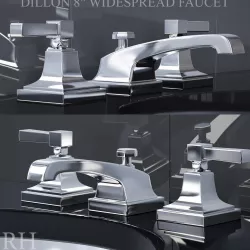 DILLON 8in WIDESPREAD FAUCET 3D model