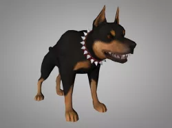 Doberman Low-poly  3D model