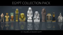 EGYPT COLLECTION PACK Low-poly  3D model