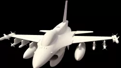 F 16 -4 variants 3D model
