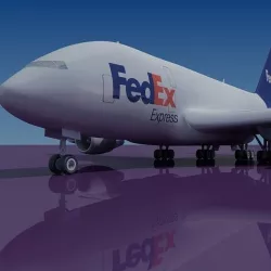 FedEx 3D Model Airbus A380 3D model