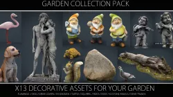 GARDEN COLLECTION PACK Low-poly  3D model