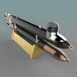 German Manned Torpedo Neger 3D model