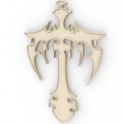 Gothic cross 3D model