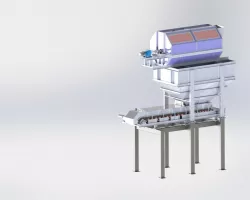 Hopper with belt feeder