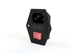IEC320 C14 Inlet Module Plug Fuse Switch Male Power Socket 10A 250V