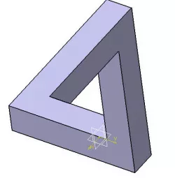 Impossible triangle --visual  effect--