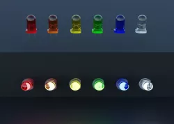 LED Light Emitting Diodes 6 colors set 3D model