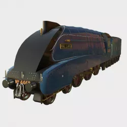 Low Poly PBR Mallard Steam Train Low-poly  3D model