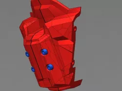 M4 bolt modified chin front for Halo Helmet