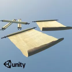 Medieval Scrolls Low-poly  3D model