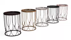 Metallic Side Table Collection - Antique Look 3D model