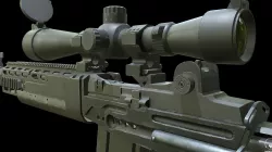 MK14 Ebr Rifle Low-poly  3D model
