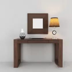 modern wooden console 3D model