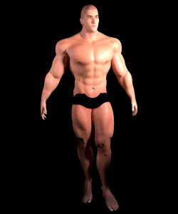 Muscular Man Heroic Model 3D model