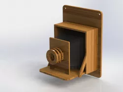 Old view camera wood