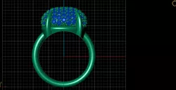 Pave setting ring 3D model