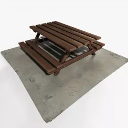 Picnic Table Low-poly  3D model