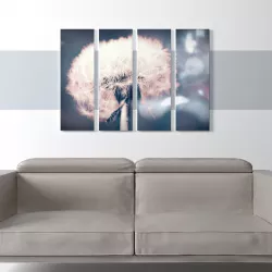 Printed Canvas - Dandelion Flower Low-poly  3D model