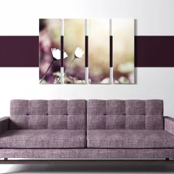 Printed Canvas - Little White Flower Low-poly  3D model