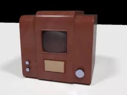 Retro television set 3D model
