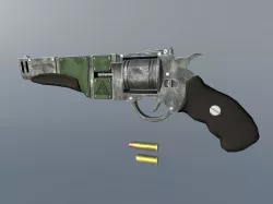 Revolver Apocalyptic Low-poly  3D model