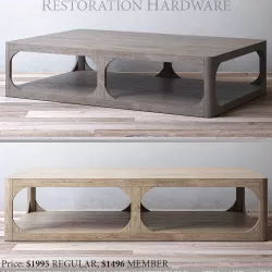 RH MARTENS RECTANGULAR LARGE COFFEE TABLE 3D model