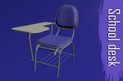 School Desk  3D model