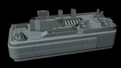 Sci-fi Anti air gun post 3D model