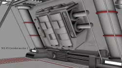 Sci-fi Corridor section 1 3D model