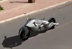 sculptured motorcycle