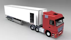 Semi trailer Frigorific Box With Shelves
